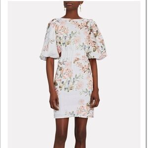 Cara Cara Ivory Floral Bonnie mini cutout dress 8 New